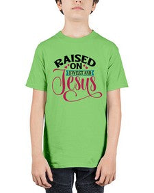 Raised On Sweet And Jesus 1492# - tea - Youth Tee Unisex
