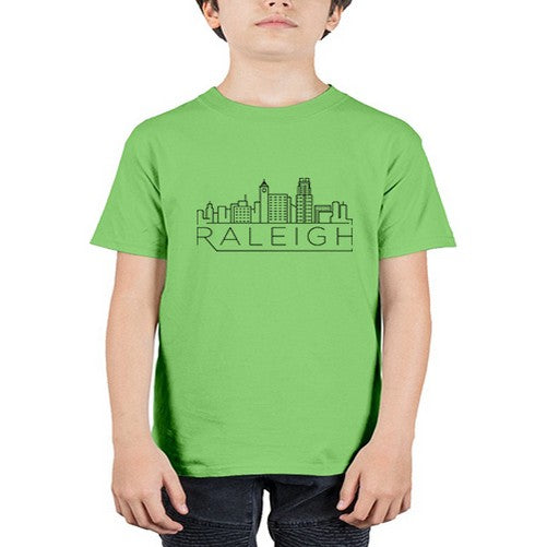 Raleigh Minimal Skyline 1707# - cities - Youth Tee Unisex