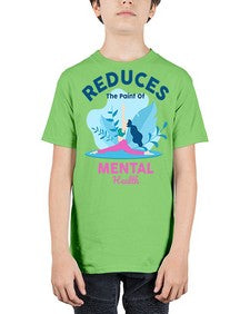 Reduces the Paint of Mental Health 495# - yoga - Youth Tee Unisex