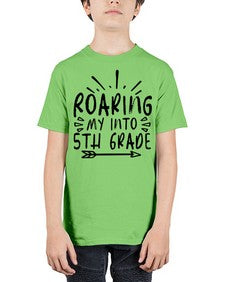 Roaring My Into fifth Grade 758# - fifth grade - Youth Tee Unisex