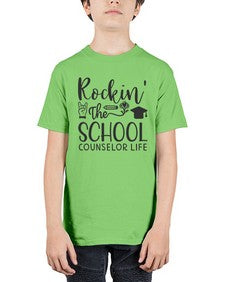 Rockin The School Counselor Life 774# - librarian - Youth Tee Unisex