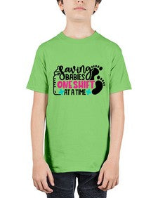 Saving Babies One Shift At A Time Style Style 1371# - nurse - Youth Tee Unisex