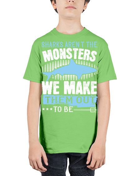 Sharks arent the monsters we make them out to be Style 26# - shark-fish - Youth Tee Unisex