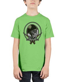 Skull Soldier 1066# - skull and bones - Youth Tee Unisex