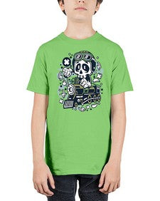 Skull Train 1067# - skull and bones - Youth Tee Unisex