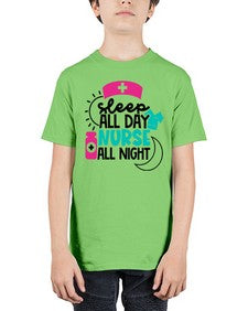 Sleep All Day Nurse All Night Style Style 1397# - nurse - Youth Tee Unisex