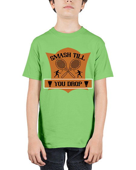 Smash till you drop 1864# - badminton - Youth Tee Unisex