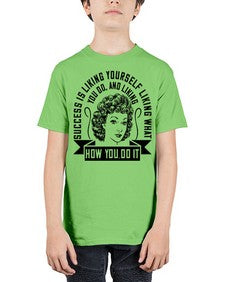 Success is liking yourself liking what you do and liking how you do it Style 16# - black afro - Youth Tee Unisex