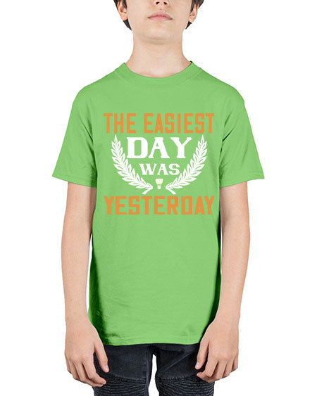 The easiest day was yesterday 1834# - badminton - Youth Tee Unisex