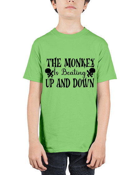 The monkey is beating up  - monkey - Youth Tee Unisex