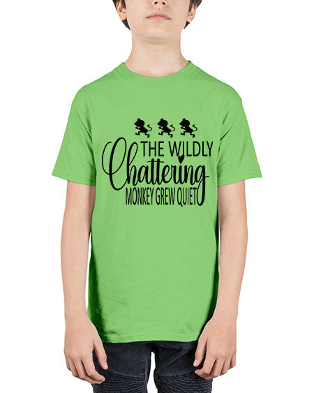 The wildly chattering monkey grew  - monkey - Youth Tee Unisex