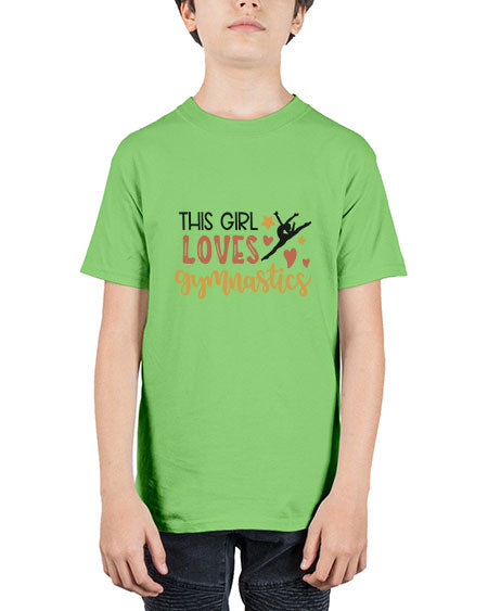 This girl loves gymnastics - cheer - Youth Tee Unisex