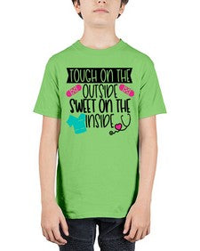 Tough On The Outside Sweet On The Inside Style Style 1581# - nurse - Youth Tee Unisex