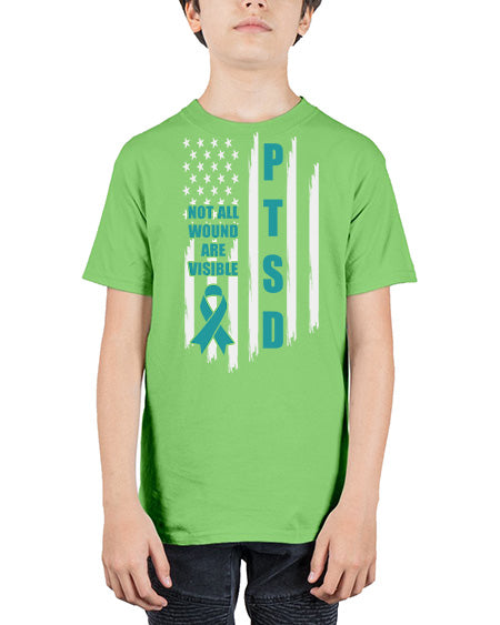 Veteran Not All Wounds Are 5# - PTSD - Youth Tee Unisex
