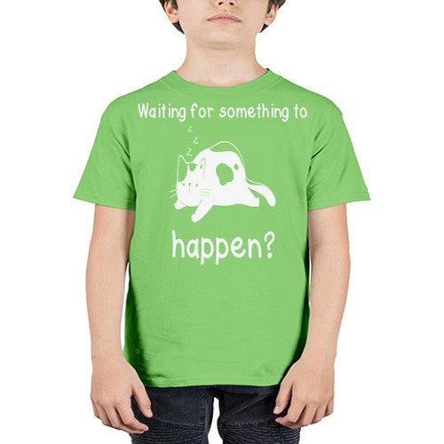 Waiting For Something Sleeping Cat 285# - anime - Youth Tee Unisex