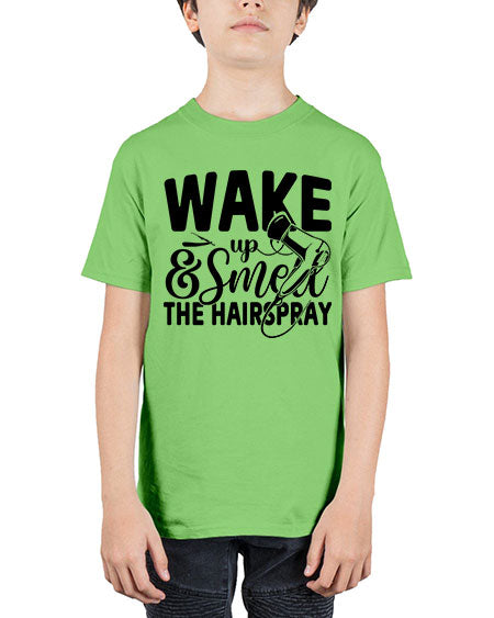 Wake Up Smell The Hairspray 1601# - hairdresser - Youth Tee Unisex