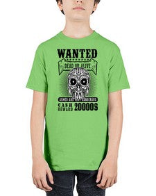 Wanted 1204# - skull and bones - Youth Tee Unisex