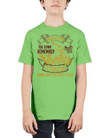 When life gets you down remember its only one down and the rest is up 77# - motorcycle - Youth Tee Unisex