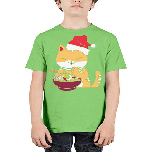 Xmas Kawaii Anime Shiba Inu Eating Ramen 289# - anime - Youth Tee Unisex