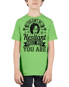 You cant be hesitant about who you are Style 8# - black afro - Youth Tee Unisex