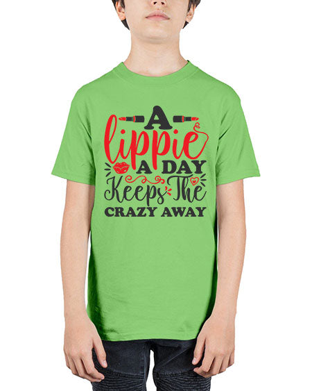 a lippie a day keeps the crazyaway Style 166# - beauty - fashion - Youth Tee Unisex