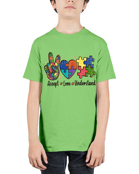accept love understand 2# - autism - Youth Tee Unisex