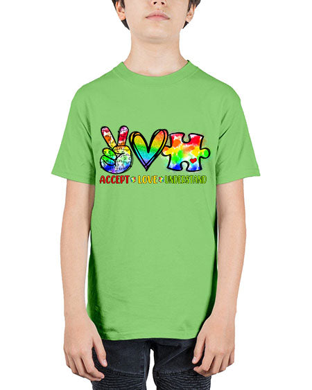 accept love understand - autism - Youth Tee Unisex