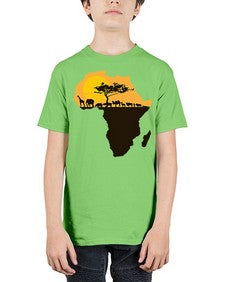 africa with animals - black words and phrases - Youth Tee Unisex