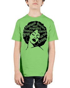 afro lady with words 24# - black girls or women - Youth Tee Unisex