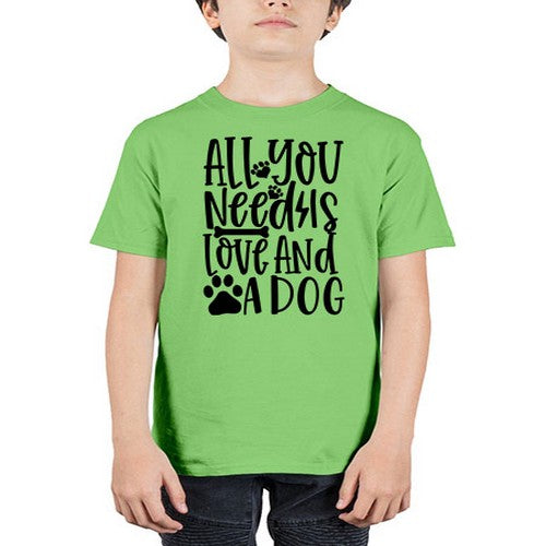 all you need is love and a dog 45# - dogs - Youth Tee Unisex