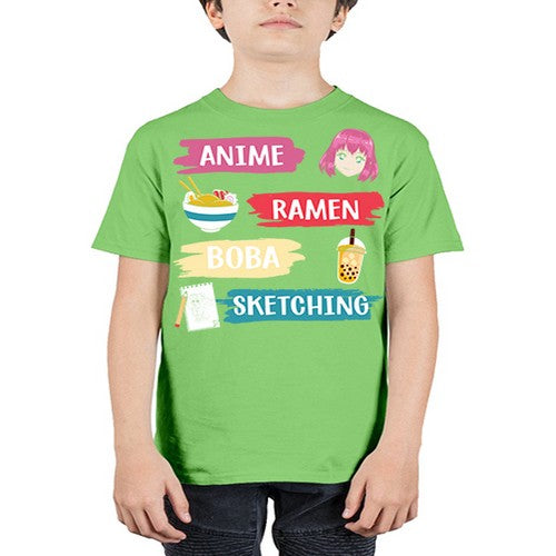 anime ramen boba sketching212# - anime - Youth Tee Unisex