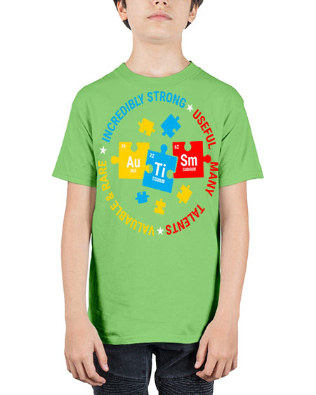 autism elements periodic table awareness 19# - autism - Youth Tee Unisex