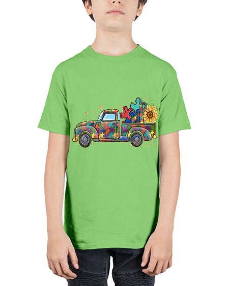 autism pick up truck - autism - Youth Tee Unisex
