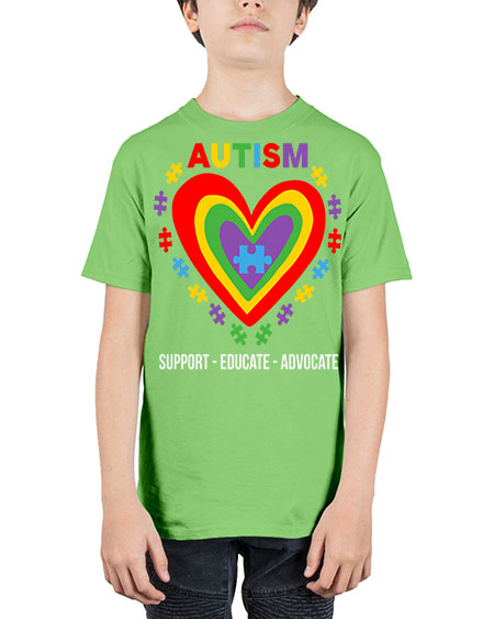 autism support educate 55# - autism - Youth Tee Unisex