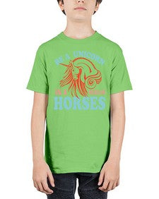 be a unicorn in a field of horses 36# - unicorn - Youth Tee Unisex