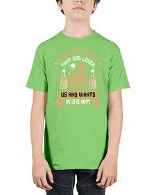 beer is proof that god loves us and wants us to be happy 49# - drinking - Youth Tee Unisex