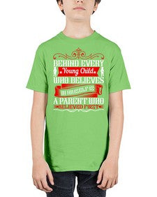 behind every young child who believes in himself is a parent who believed first 65# - parents day - Youth Tee Unisex