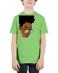 black afro 44# - black girls or women - Youth Tee Unisex