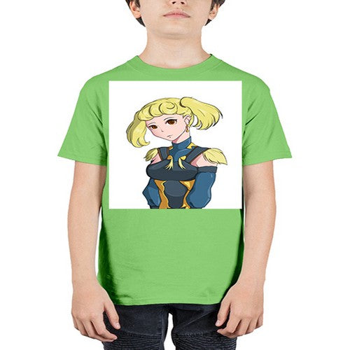 blonde girl wearing royal dress 30# - anime - Youth Tee Unisex