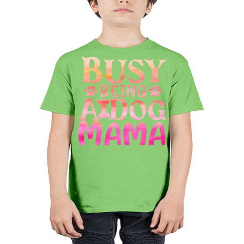 busy being a dog mama 67# - dogs - Youth Tee Unisex
