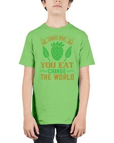 change what you eat change the world 81# - vegan - Youth Tee Unisex