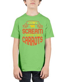 cows scream louder than carrots 135# - vegan - Youth Tee Unisex