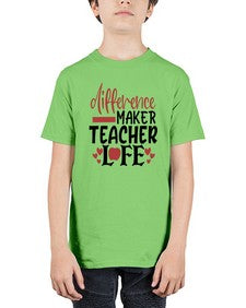 difference maker teacher life Style 119# - teacher - Youth Tee Unisex