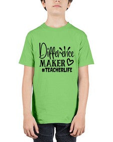 difference maker teacherlife Style 121# - teacher - Youth Tee Unisex
