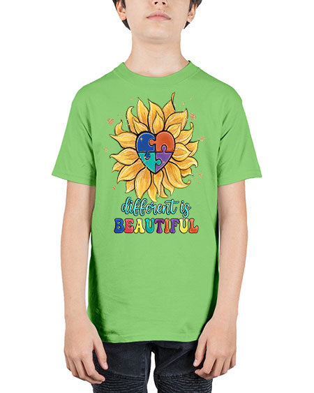 different is beautiful - autism - Youth Tee Unisex