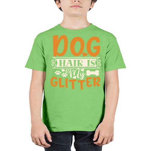 dog hair is my glitter 80# - dogs - Youth Tee Unisex