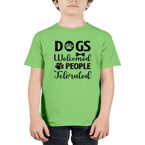 dogs welcome people tolerated 134# - dogs - Youth Tee Unisex