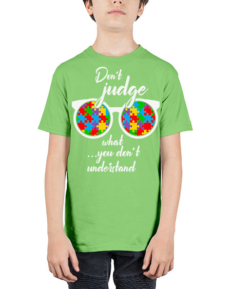 dont judge what you dont 79# - autism - Youth Tee Unisex