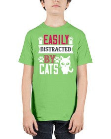 easily distracted by cats Style 47# - cats - Youth Tee Unisex