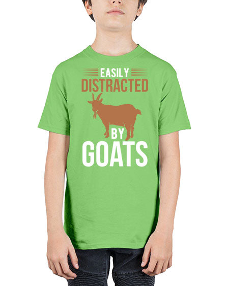 easily distracted by goats Style 5# - goat - Youth Tee Unisex